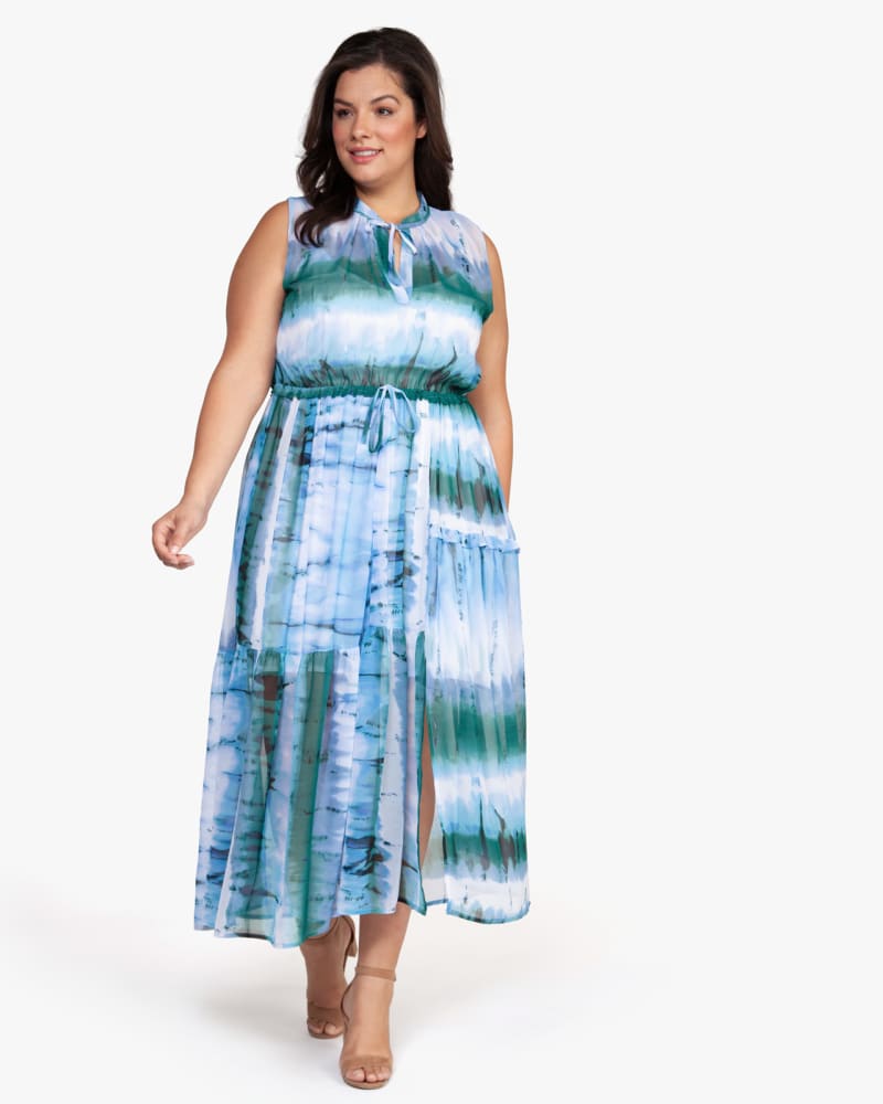 Plus size model wearing Cary Tie-Dye Maxi Dress by Dex Plus | Dia&Co | dia_product_style_image_id:131126